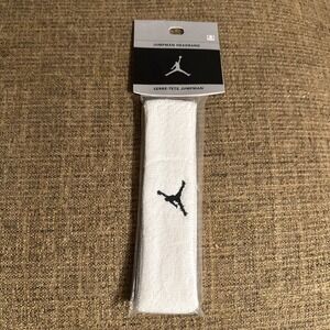Vintage 2001 Nike Michael Jordan Jumpman Sweat Headband White‎ & Black - NEW